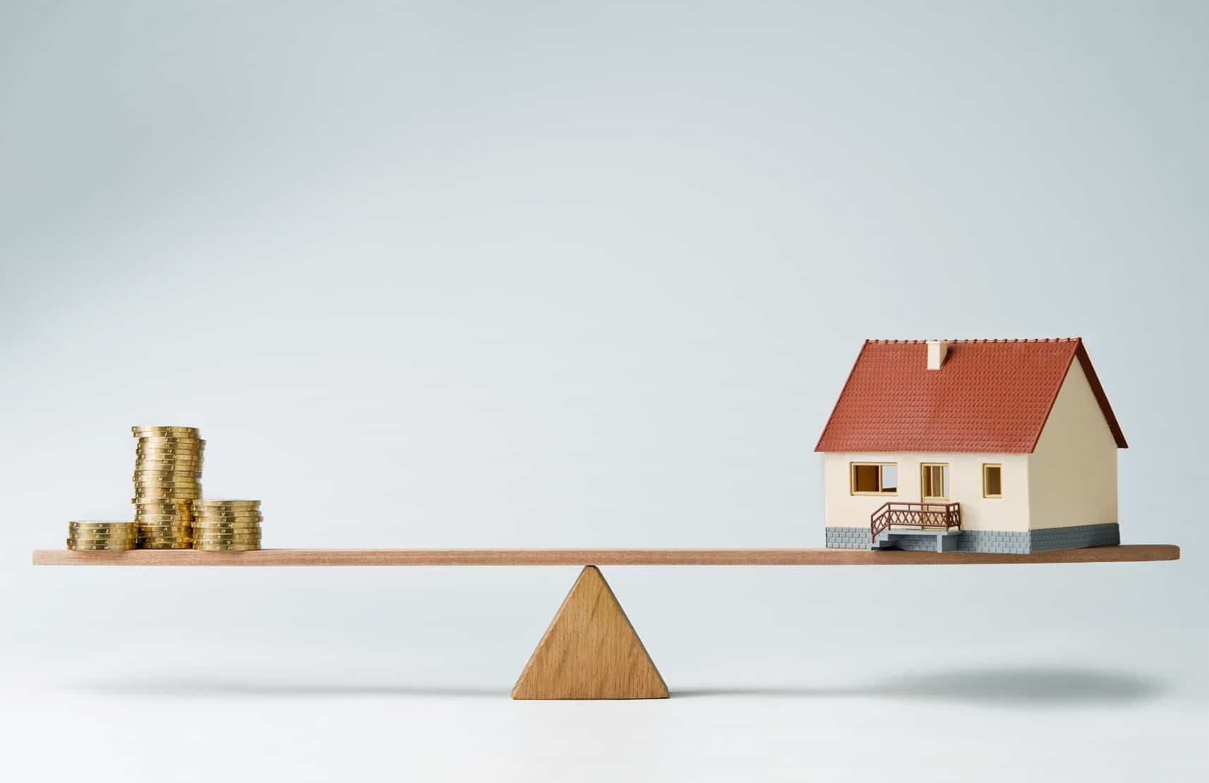 Kredithebel: Haus und Eigenkapital halten sich die Wage